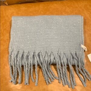 Mia & Tess Light Blue Fringed Scarf - One Size